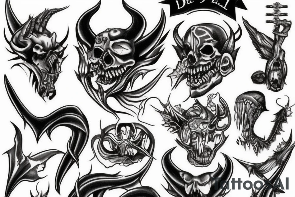 throat tattoo devil hell tattoo idea