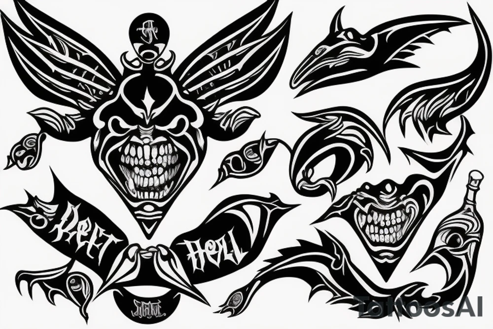 throat tattoo devil hell tattoo idea