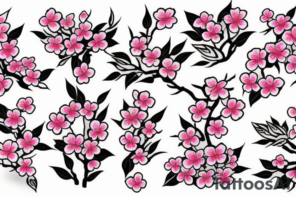 Cherry blossoms tattoo idea