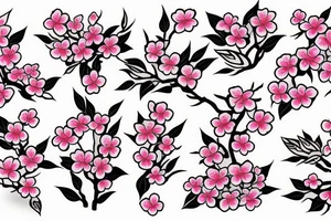 Cherry blossoms tattoo idea