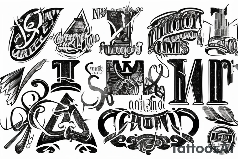 Labor omnia vincit lettering Chicago tattoo idea