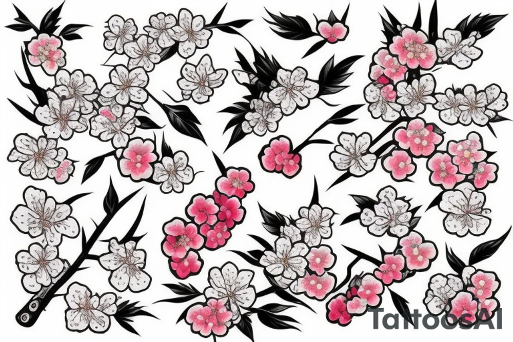 Cherry blossoms tattoo idea