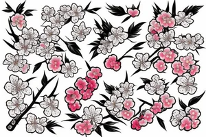Cherry blossoms tattoo idea
