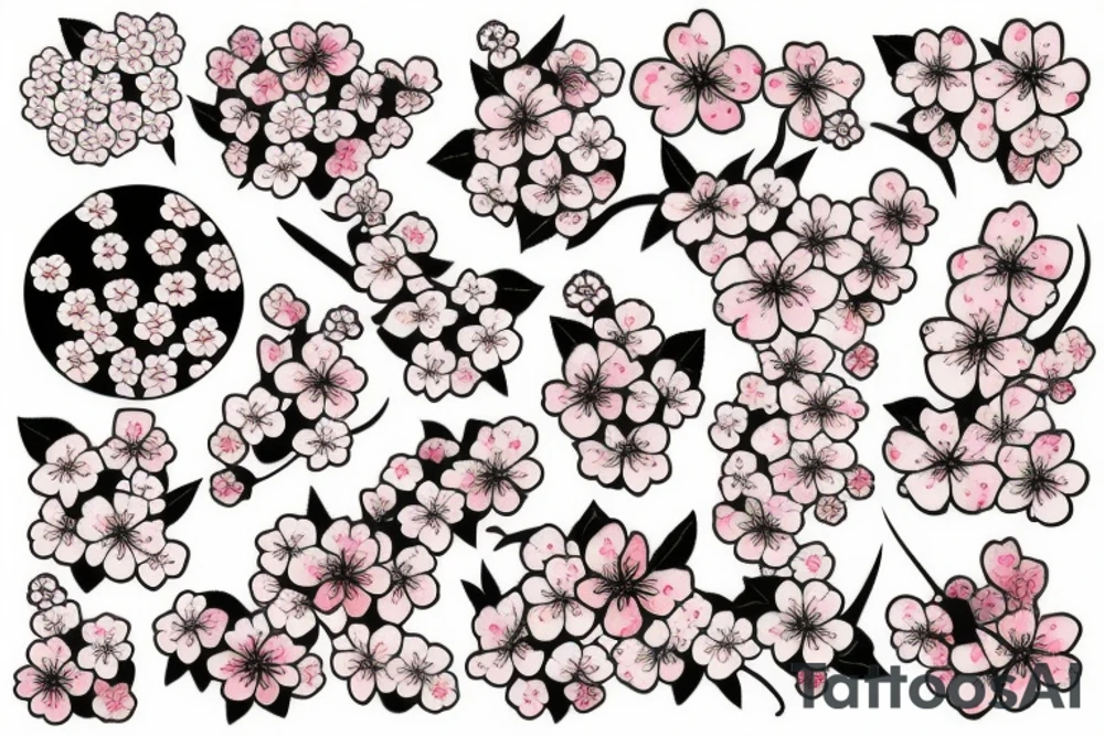 Cherry blossoms tattoo idea