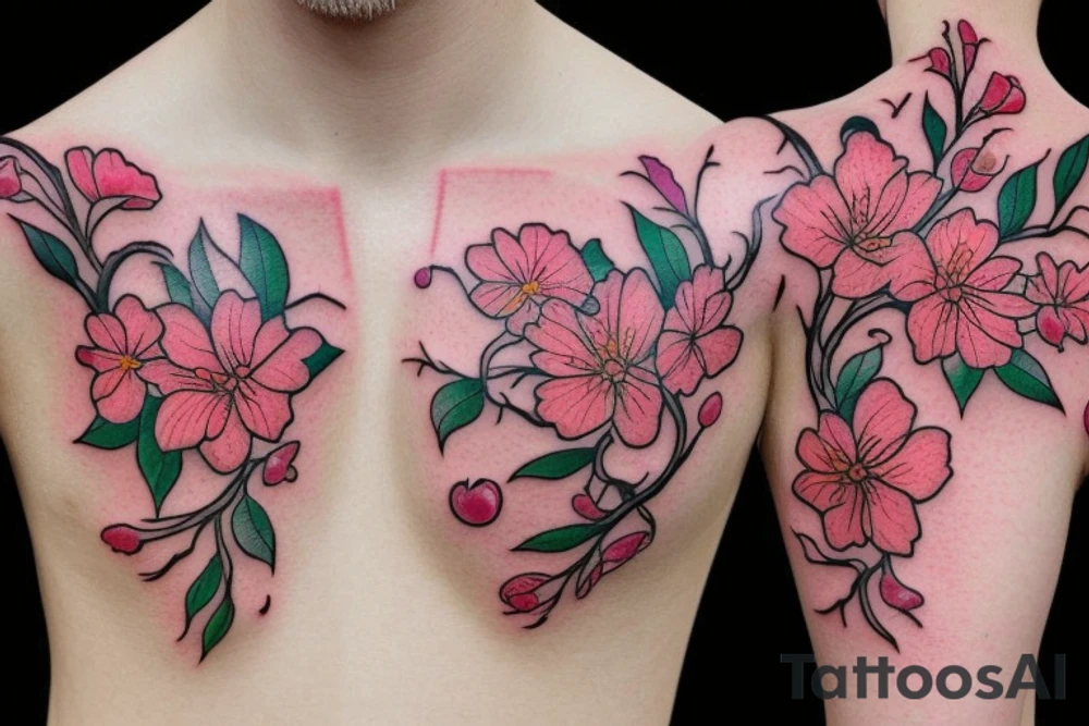 Cherry blossoms tattoo idea