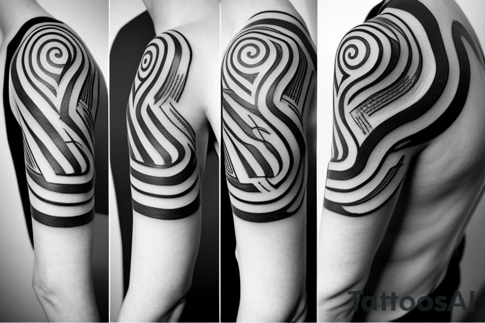 "A minimalistic, black and white tattoo that incorporates elements of Camprodon's landscape, along with symbols of the Water Tribe from Avatar: The Last Airbender and magical imagery from the Harry Potter universe, such as a wand or a spellbook." tattoo idea
