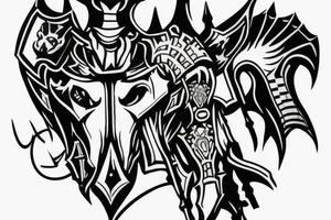 A ghost knight chessboard piece tattoo idea