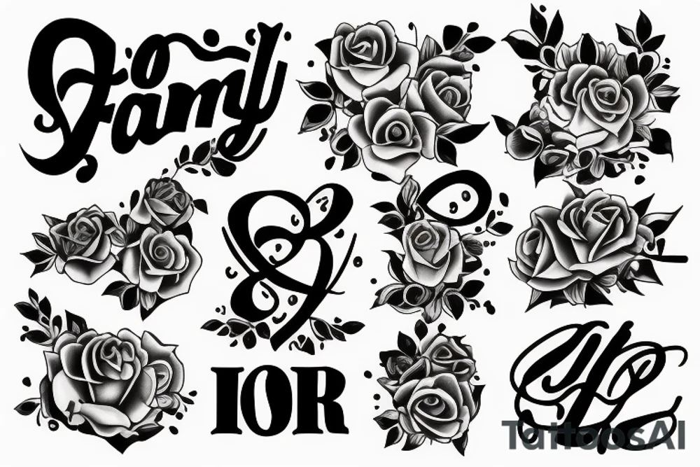 Black "family" tattoo on the forearm tattoo idea