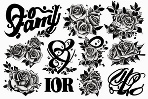 Black "family" tattoo on the forearm tattoo idea