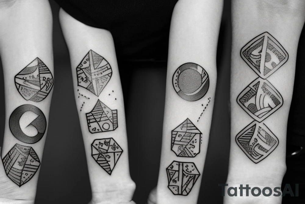 Black family tattoo on the forearm tattoo idea