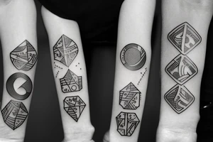 Black family tattoo on the forearm tattoo idea
