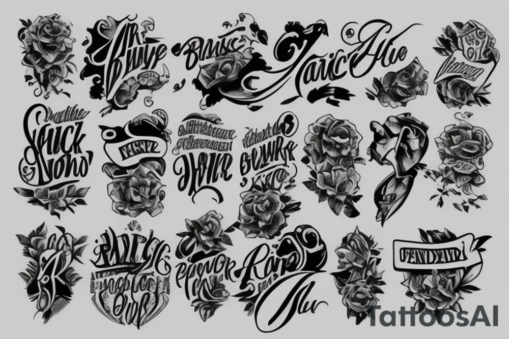 Black family tattoo on the forearm tattoo idea
