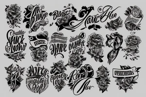 Black family tattoo on the forearm tattoo idea