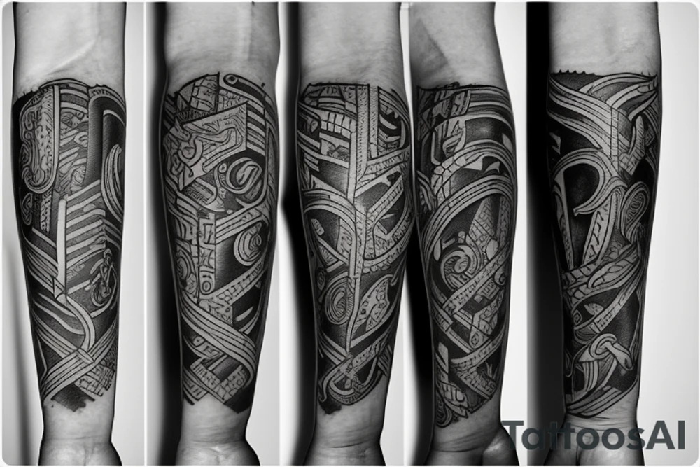 Black family tattoo on the forearm tattoo idea