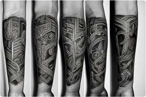 Black family tattoo on the forearm tattoo idea