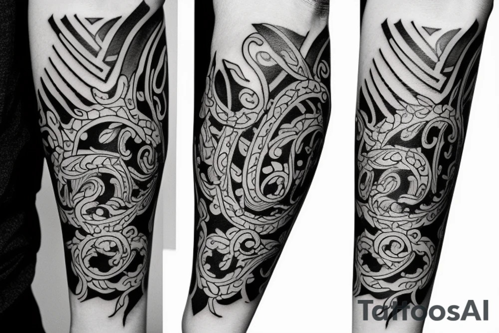 Black family tattoo on the forearm tattoo idea