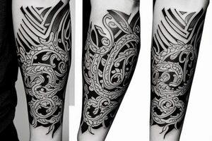 Black family tattoo on the forearm tattoo idea