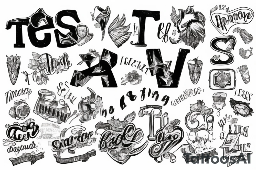 Letters TF tattoo idea