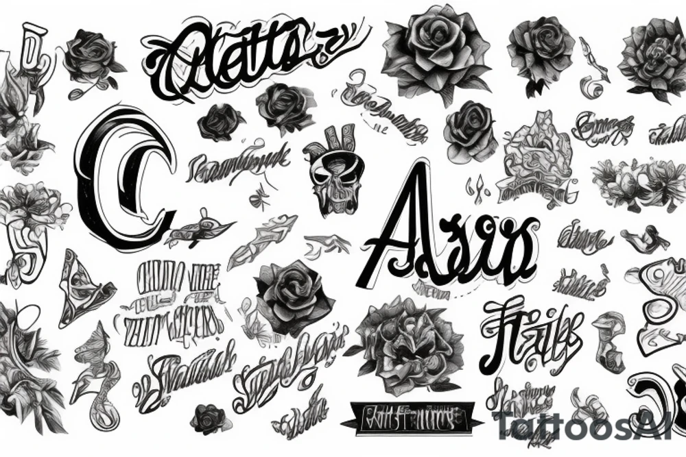 Letters TF tattoo idea