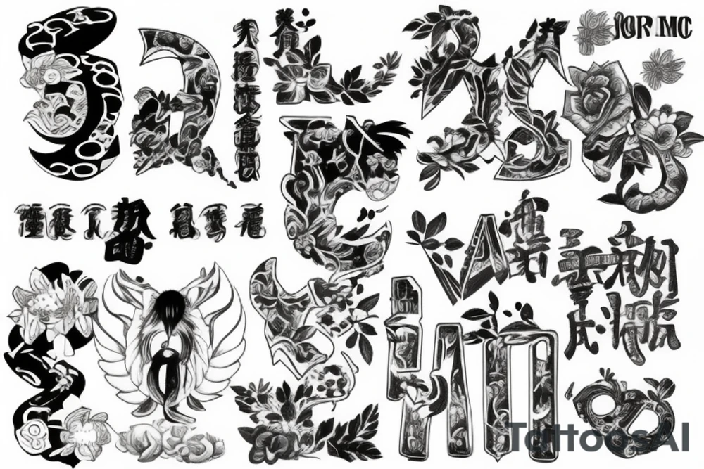 Letters TF tattoo idea