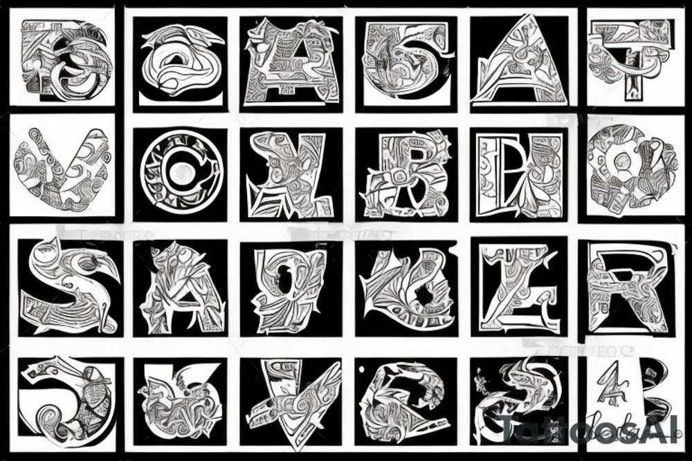 Letters TF tattoo idea