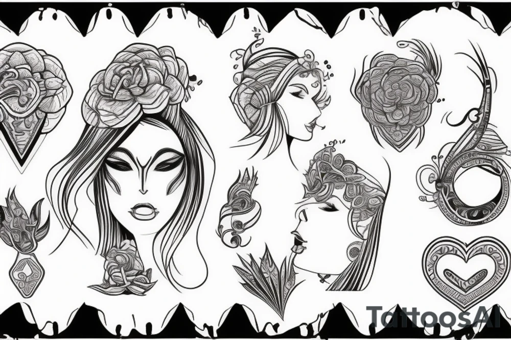 feminine tattoo for organ donation tribal tattoo idea