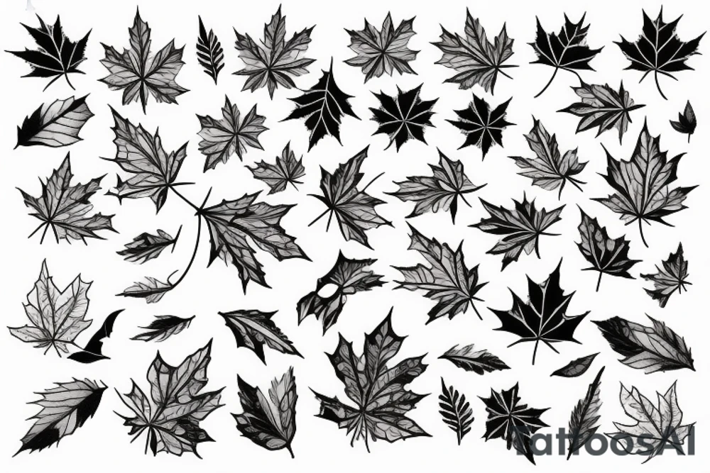 maple and rowan tree cartoon combined
split 50/50 tattoo idea