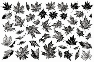 maple and rowan tree cartoon combined
split 50/50 tattoo idea