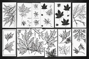 maple and rowan tree grown combined tattoo idea