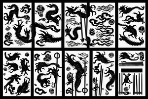Dragon holding chopsticks tattoo idea