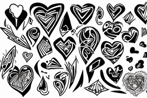 broken heart with light surrounded tattoo idea