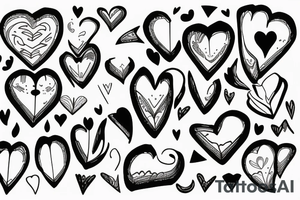 broken heart with light surrounded tattoo idea
