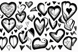 broken heart with light surrounded tattoo idea