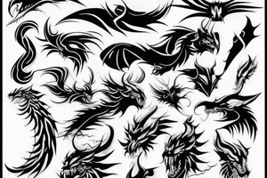 Shadow dragon tattoo idea