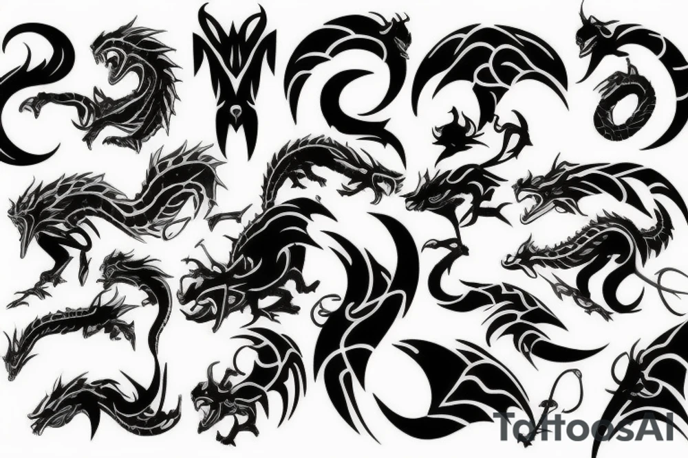 Shadow dragon tattoo idea