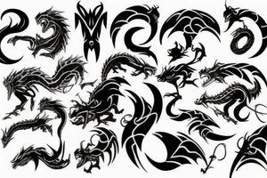 Shadow dragon tattoo idea