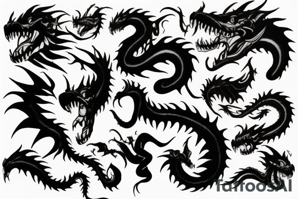 Shadow dragon tattoo idea