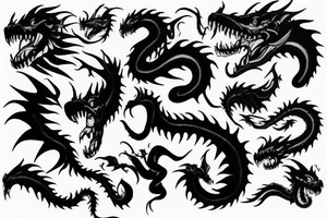 Shadow dragon tattoo idea