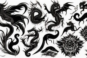 Shadow dragon tattoo idea