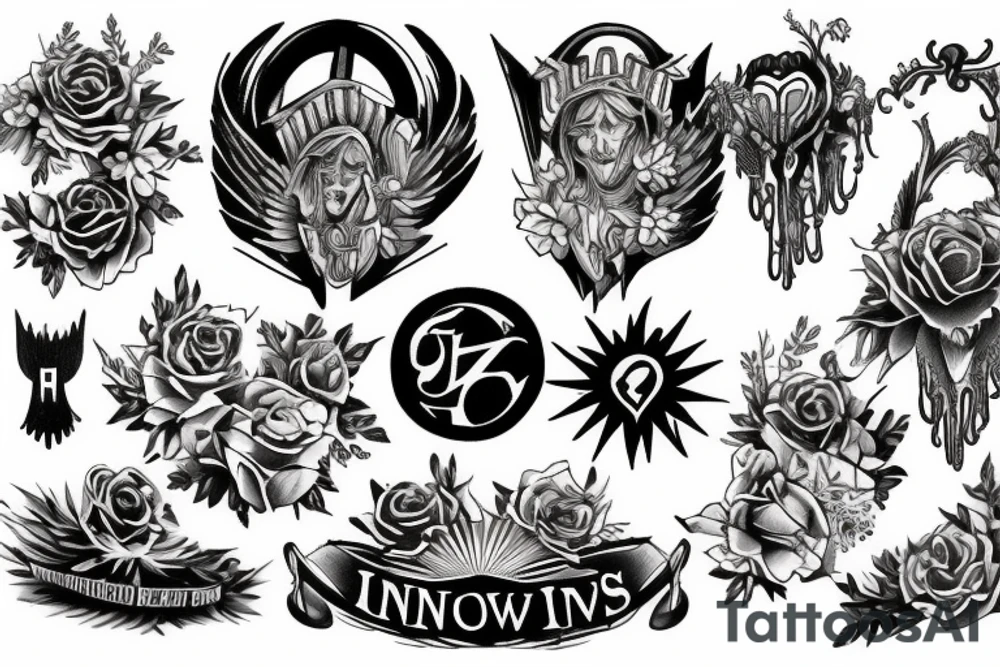 The word “invictus” tattoo idea