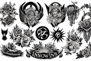 The word “invictus” tattoo idea