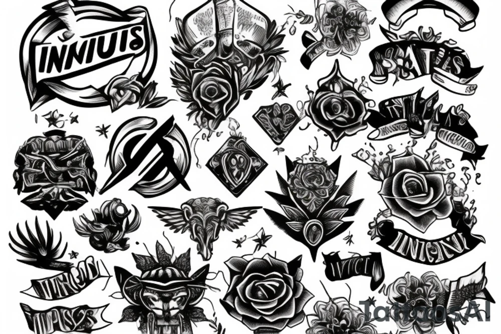 The word “invictus” tattoo idea