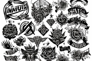 The word “invictus” tattoo idea