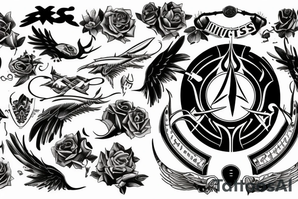 The word “invictis” tattoo idea