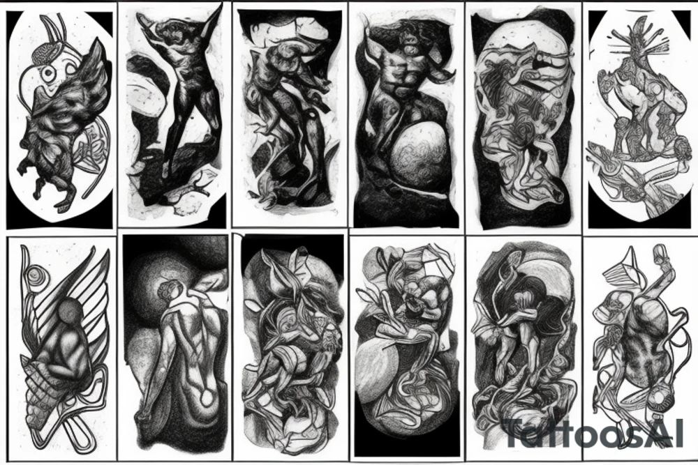 Atlas, Sisyphus, Icarus tattoo idea