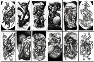 Atlas, Sisyphus, Icarus tattoo idea