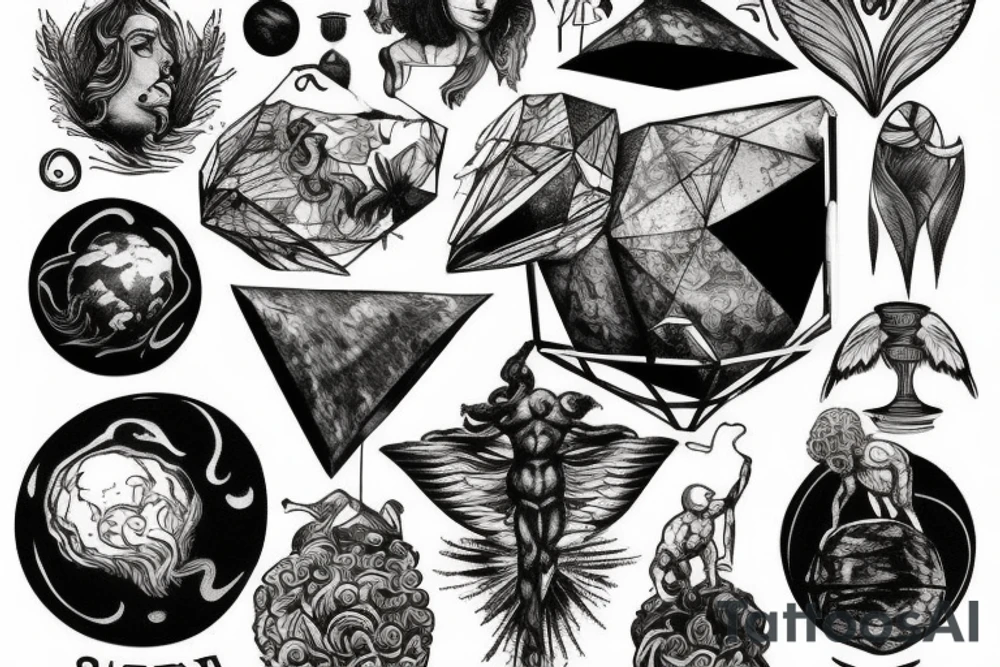 Atlas, Sisyphus, Icarus tattoo idea
