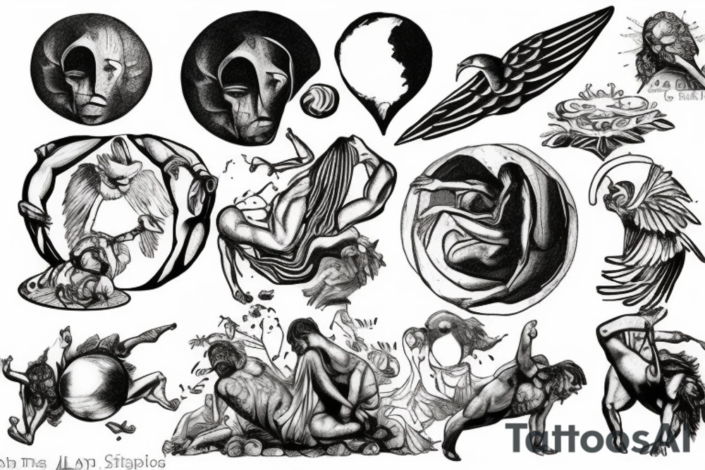 Atlas, Sisyphus, Icarus tattoo idea