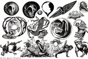 Atlas, Sisyphus, Icarus tattoo idea