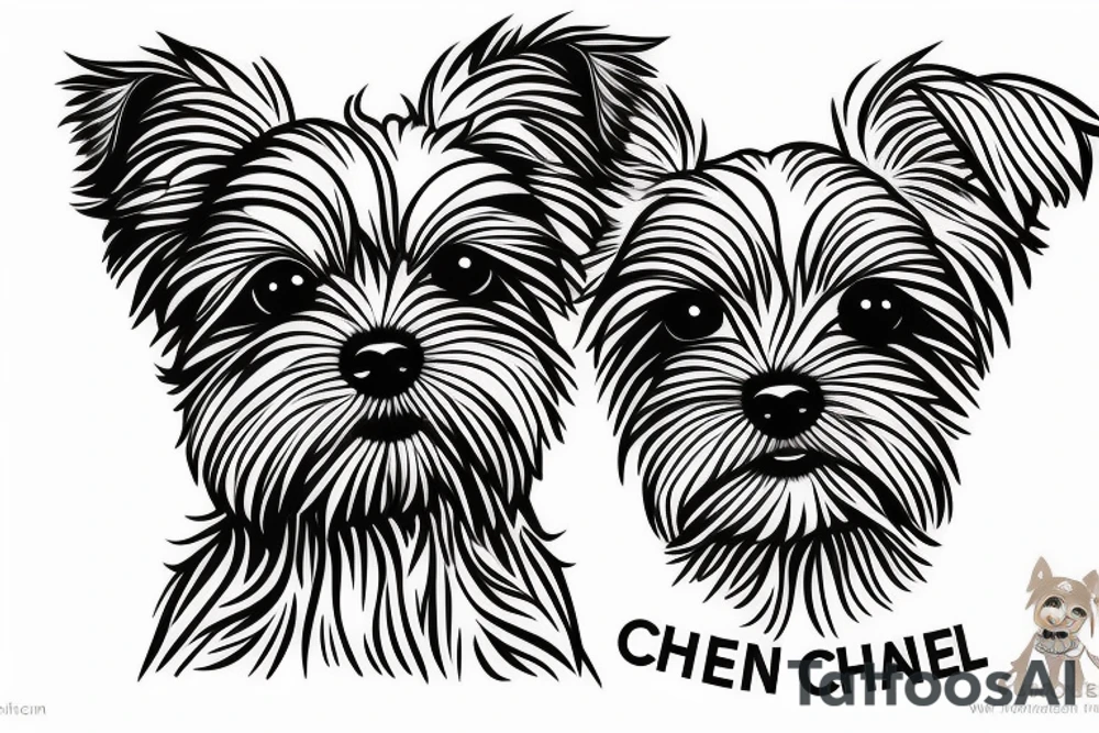 Yorkie puppy named chanel tattoo idea